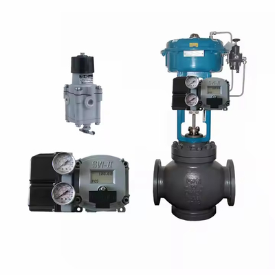 DN250 válvulas de controlo pneumáticas com SVI2-21123121 Masoneilan Digital Valve Positioner e 78-40 Regulador de filtro