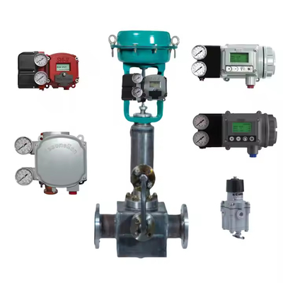 A famosa válvula de controlo pneumático da China com o posicionador Masoneilan SVI2-21123121 e a válvula de solenoide Burkert 5404