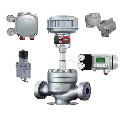 A famosa válvula de controlo pneumático da China com o posicionador Masoneilan SVI2-21123121 e a válvula de solenoide Burkert 5404