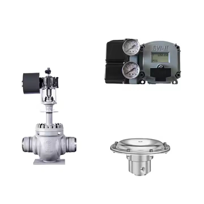 Venda quente válvula de controlo pneumático com Masoneilan SVI2-21123111 posicionador e Tescom 26-1100 válvula de regulação de pressão
