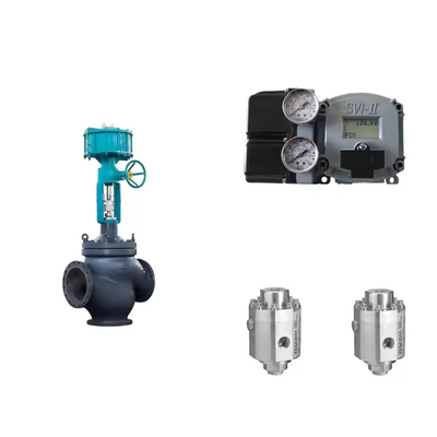Venda quente válvula de controlo pneumático com Masoneilan SVI2-21123111 posicionador e Tescom 26-1100 válvula de regulação de pressão