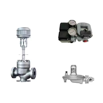 Válvula de controlo pneumático com posicionador Masoneilan SVI2-21123111 e válvula de regulação de pressão Fisher T205B