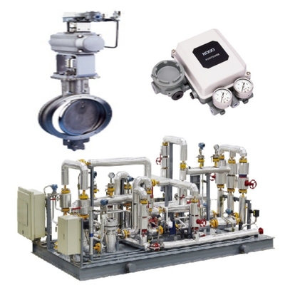 Sistema de controle de pressão / fluxo KOSO 710E/720E válvula borboleta e 6500RA atuador pneumático e EPB811 conjunto de posicionador de válvula