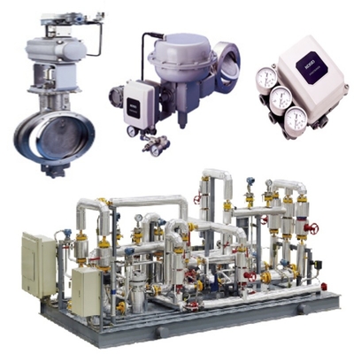 Sistema de controle de pressão / fluxo KOSO 710E/720E válvula borboleta e 6500RA atuador pneumático e EPB811 conjunto de posicionador de válvula