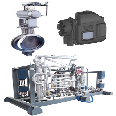 Sistema de controle de pressão / fluxo KOSO 710E/720E válvula borboleta e 6500RA atuador pneumático e EPB811 conjunto de posicionador de válvula