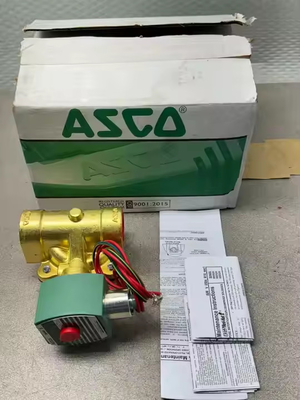 ASCO 3/8 2/2 Way Positioner Solenoide Valve Latão e corpo de aço inoxidável