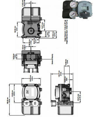 Válvula de controlo pneumática com posicionador inteligente pneumático Masoneilan SVI2-21113121 Ação única com feedback sem ecrã