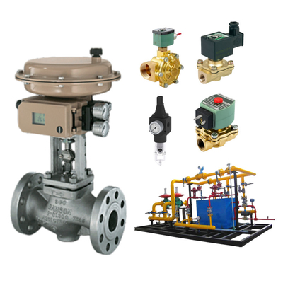 Samson 3241 válvula de controlo globe da classe de pressão ANSI 300 e aço inoxidável para válvula com válvula solenoide ASCO