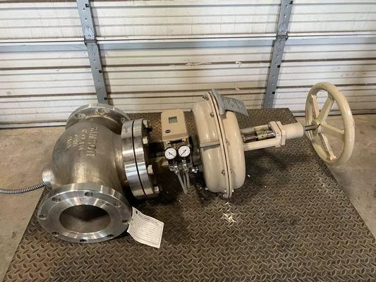 Samson 3241 válvula de controlo globe da classe de pressão ANSI 300 e aço inoxidável para válvula com válvula solenoide ASCO