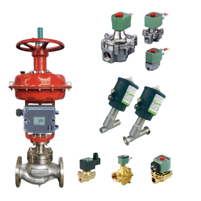 Actuadores de várias voltas SA e SAR da AUMA com posicionadores de válvulas pneumáticas SAMSON 3725 HART e válvula solenoide ASCO em estoque