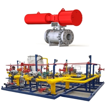 Deslizamento de comutação de válvula equipado com válvula Samson modelo 44-11 válvula solenoide modelo 3962, e um interruptor de limite modelo 4747