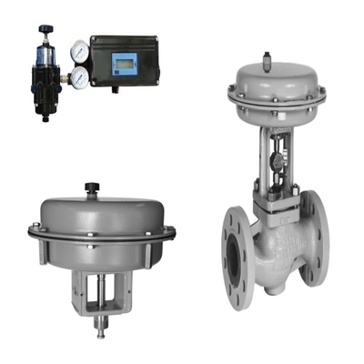Samson 3241 Globo Valve e 3271 Actuador Pneumático, equipado com posicionador de válvulas produzido no país