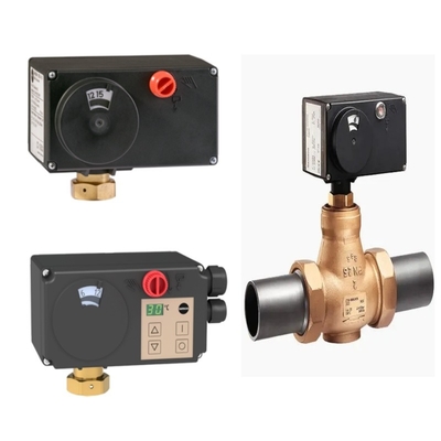 A válvula elétrica Samson 3222, juntamente com os atuadores elétricos Samson 5857, 5757, 5724 e 5725, formam um conjunto completo.