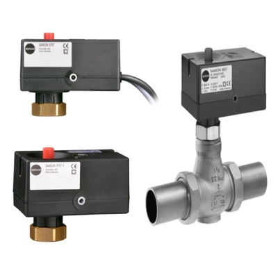 A válvula elétrica Samson 3222, juntamente com os atuadores elétricos Samson 5857, 5757, 5724 e 5725, formam um conjunto completo.