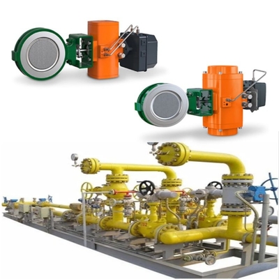 Válvula Fisher Butterfly com actuador pneumático Bettis e controlador DVC6200