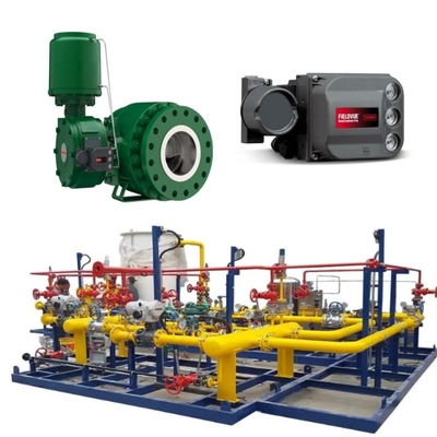 Deslizamento de comutação de válvulas com válvula de controlo FisherV280 1061Actuador Fisher DVC7K ou DVC6200 posicionador de válvulas