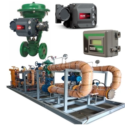 Deslizamento da válvula de controle de fluxo com válvula de controle e atuador EMERSON Fisher GX com posicionador de válvula DVC6200/DVC2000