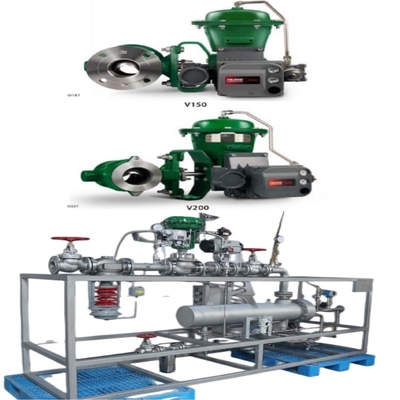 Deslizamento da válvula de controle de fluxo com válvula de controle Fisher Vee-Ball V150/V200/V300 2052 atuador DVC6200 posicionador