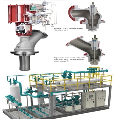 Válvula de controlo pneumática com sinal de controlo linear de 4-20 MA e ligação de flanges para a gama de pressões