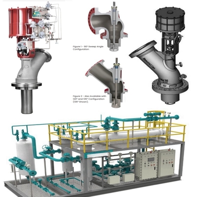 Válvula de controlo pneumática com sinal de controlo linear de 4-20 MA e ligação de flanges para a gama de pressões