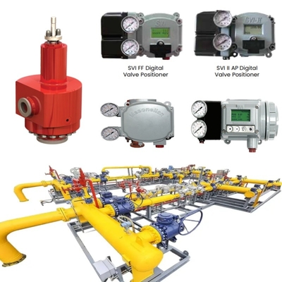 Válvula de controlo de flanges Samson PN1.6~42MPa ANSI 150~2500LB com assento cônico ou de anel DN15~DN600
