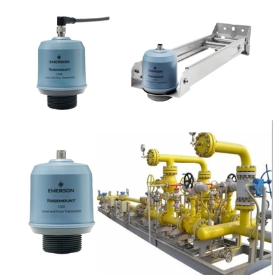 Unidade de tratamento de água montada em patins com Emerson Rosemount Modelo 1280 Radar sem contato Nível e fluxo