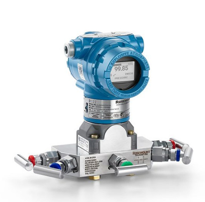 Deslizamento de controle de pressão / fluxo com transmissor de pressão Rosemount 3051N 3154N 3155N e manômetro Wika