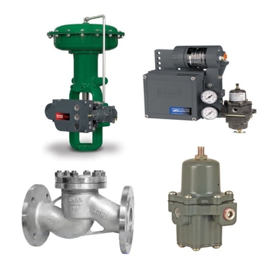 Válvula de controlo com Fisher 667/657 Actuador pneumático DVC6200/3582/3582I Válvula posicionador bracket e 67CFR-225 regulador de filtro