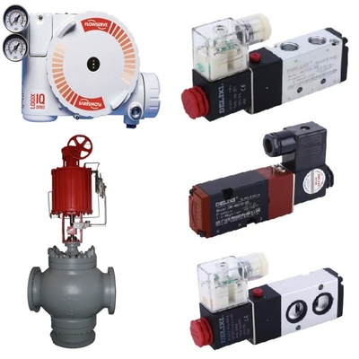 Controlador de válvulas de fluxo Logix 3200MD posicionador, equipado com atuador pneumático e válvula solenoide DELIXE