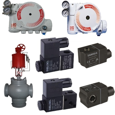 Controlador de válvulas de fluxo Logix 3200MD posicionador, equipado com atuador pneumático e válvula solenoide DELIXE