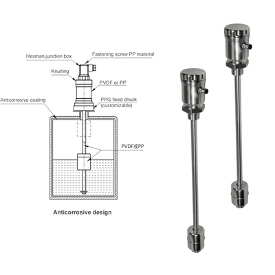 Transmissor de nível de aço inoxidável FeeJoy FJM-L Transmissor de nível magnetostrictivo para tanques de armazenamento