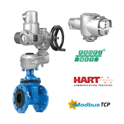 Materiais do corpo de aço carbono Atuador de válvula elétrica SA07.2 SA07.6 SA14.2 SA10.2 SA16.2 Com controlador AM E caixa de engrenagens GST com válvula de esfera chinesa