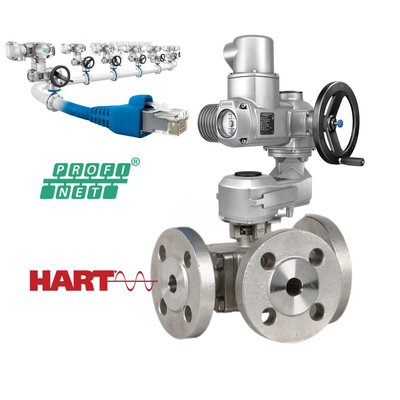 Materiais do corpo de aço carbono Atuador de válvula elétrica SA07.2 SA07.6 SA14.2 SA10.2 SA16.2 Com controlador AM E caixa de engrenagens GST com válvula de esfera chinesa