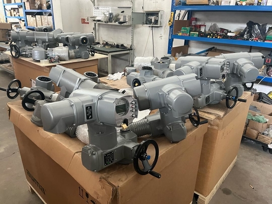 Actuadores de válvulas de múltiplos giros SA 07.2 SA07.6 SA10.2 SA14.2 SA16.2 SA 14.6 Actuadores elétricos e caixa de engrenagens GST com válvulas BAll chinesas