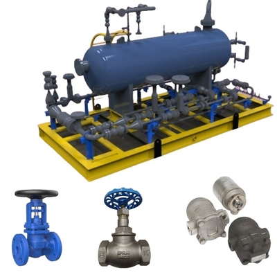 Spriaxsarco Válvula de parada HV3/BSA2T e armadilha de vapor flutuante com válvulas de controle pneumático Bithermo para sistema de tubulação e vapor