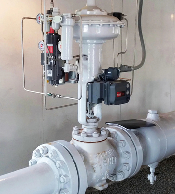 Válvula de controlo pneumático VRG Válvula de controlo linear Fisher DVC6200 Controlador de posicionamento Asco Válvula de solenoide para gás natural