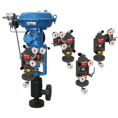 Válvula de controlo pneumático VRG Válvula de controlo linear Fisher DVC6200 Controlador de posicionamento Asco Válvula de solenoide para gás natural