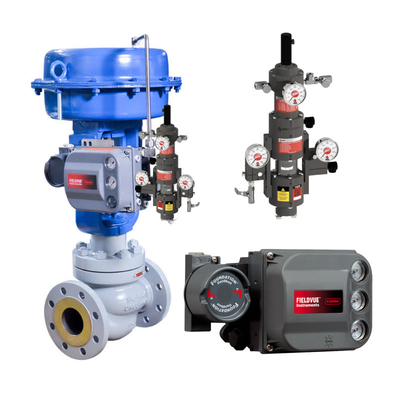 Válvula de controlo pneumático VRG Válvula de controlo linear Fisher DVC6200 Controlador de posicionamento Asco Válvula de solenoide para gás natural