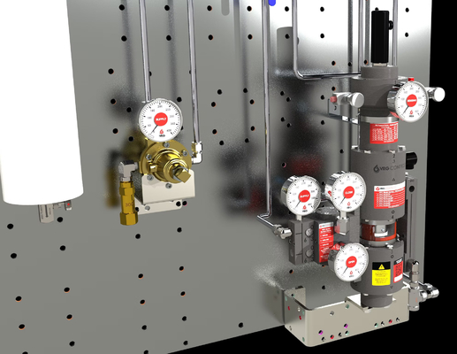 VRG Atuador de válvula de controlo pneumático RCVC3000 Controlador de válvula de círculo vermelho Válvulas de controlo pneumáticas rotativas de alta pressão