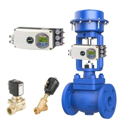 O mesmo que a válvula de controlo Spirax Sarco, válvula Bithermo com posicionador Fisher ABB e válvula de solênio Burkert.