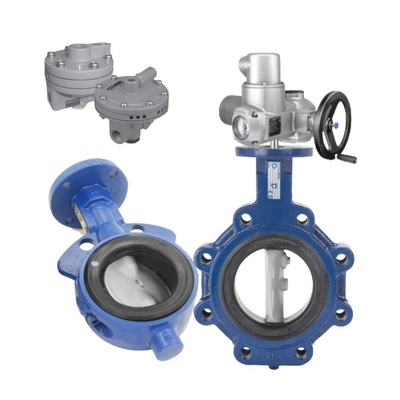 Valvas de controlo eléctricas com válvula de borboleta Keystone F990/F920 e Masoneilan BR200 com atuador eléctrico AUMA para tubos