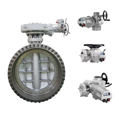 Válvula borboleta chinesa de grande diâmetro com Atuador Elétrico Rotork IQ3 e Caixa de Engrenagens IB