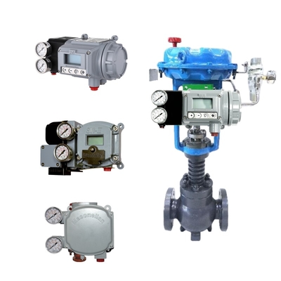 Masoneilan 3730 posicionador de válvulas cinza com Flowserve USA Logix 3200 MD Pneumatic Digital Valve Positioner