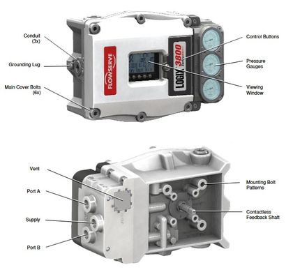 Flowserve Logix 3800 3821-34EA-D43L Posicionadores digitais de válvulas Controle de fluxo