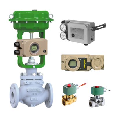 Válvula de controlo pneumático amarelo claro e posicionador Samson 3730-3/3731-3 e válvula solenoide ASCO