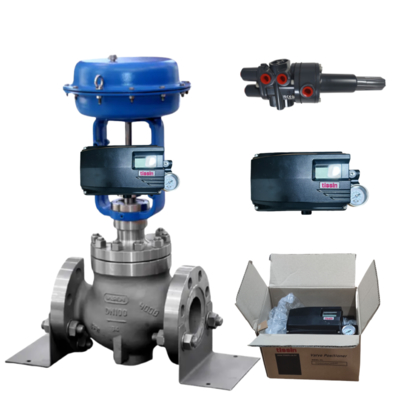 Nova válvula de esferas pneumática e Fisher 377 válvula de viagem e posicionador de válvula de controle Tessin Smart Positioner