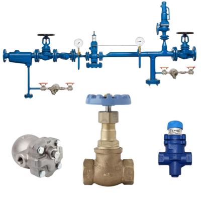 Válvulas de Controle Pneumáticas Bithermo e Válvula de Parada Spriaxsarco HV3 e Drenador de Condensado de Boia FT14