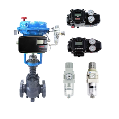 Válvulas Esféricas Pneumáticas com Posicionador Inteligente Smart da Série Tissin TS800/TS805 Original Coreano e Filtro Regulador SMC AW20
