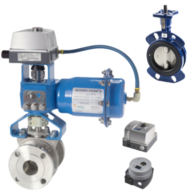 Válvula borboleta resiliente de uso geral Keystone Valve e Posicionador de Válvula Neles Valmet ND7000