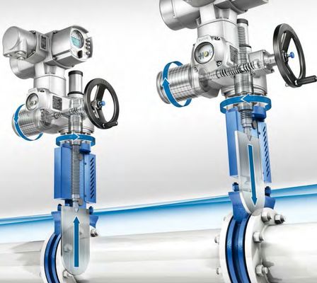 Atuador elétrico de válvula AUMA SA+GS com caixa de engrenagens Torque 34-13500Nm